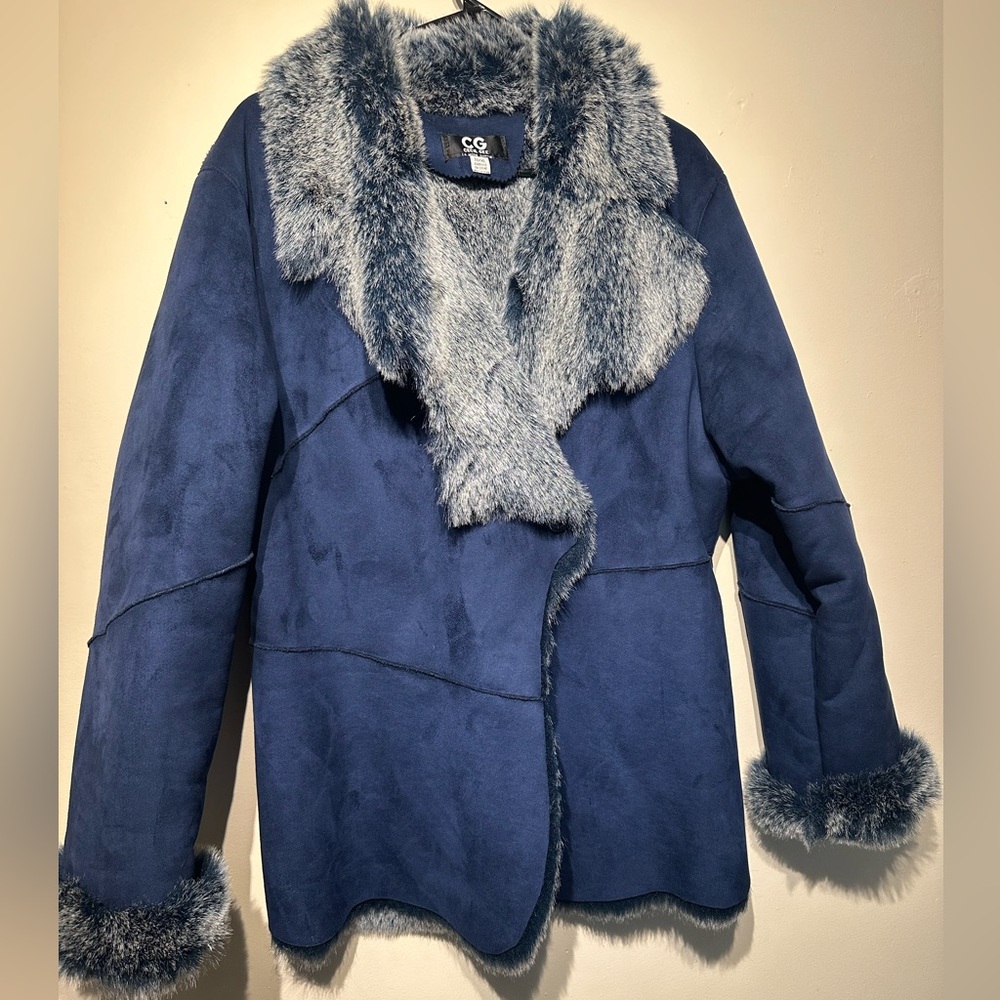 Cecil Gee Suede/Faux Fur Jacket L-XL - Picture 4 of 11